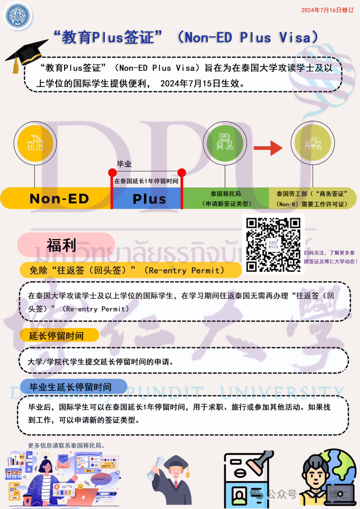 “教育Plus签证”7月15日实施，留学泰国更便捷！